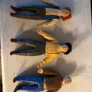 The Three Stooges Bendables Mo Larry Curly Action Figures 1996 by Gordy
